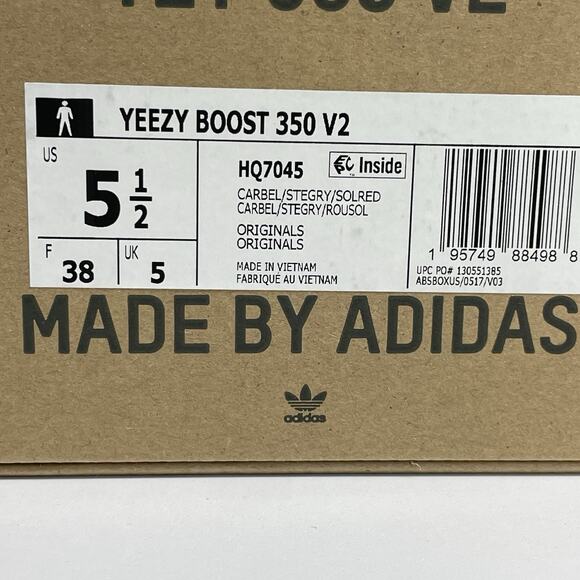 Adidas Yeezy Boost 350 V2 Carbon Beluga HQ7045 Size 5.5 Men 6.5 Women Orange